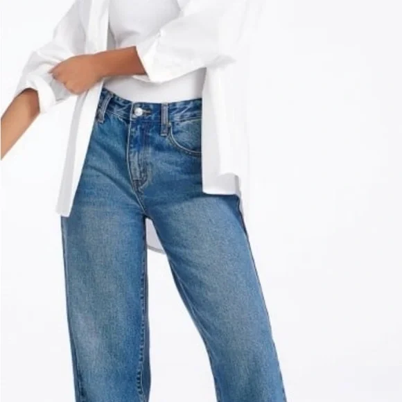 Billie Mid Rise Straight Leg Blue Jeans - Picture 6 of 16